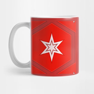 Bright Red Kaleidoscope Pattern (Seamless) 2 Mug